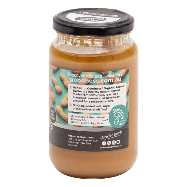 Organic Smooth Peanut Butter 375g 2