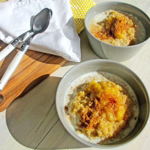 Coconut Quinoa Porridge with Caramelised Banana Coconut Quinoa Porridge with Caramelised Banana