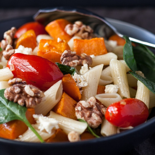 Penne Salad with Roasted Sweet Potato & Caramelised Onion 1