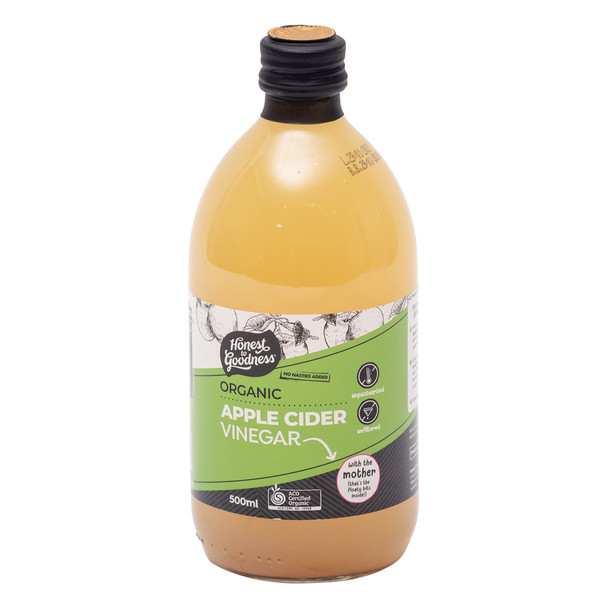 Honest to Goodness Organic Apple Cider Vinegar 500ml 1