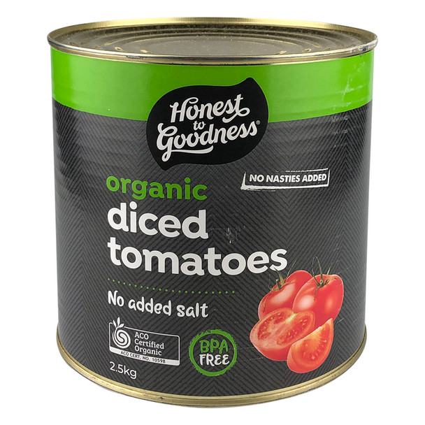 Organic Diced Tomatoes 2.5KG BPA Free Bulk Size