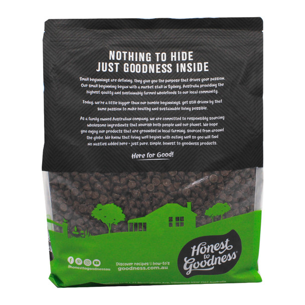 Organic Dark Chocolate Drops 70% Cocoa 5KG | Honest to Goodness