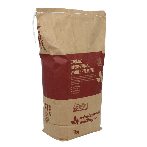 Organic Stoneground Whole Rye Flour 5KG | Honest to Goodness