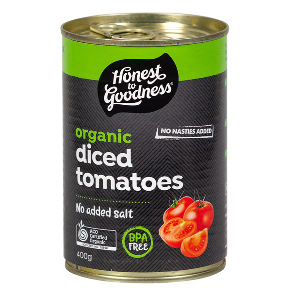 Organic Diced Tomatoes 400g 1
