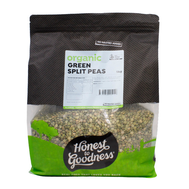 Organic Green Split Peas 5KG | Honest to Goodness