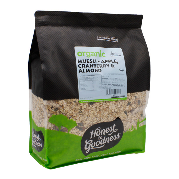 Organic Apple and Cranberry Muesli 5KG | Honest to Goodness