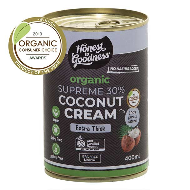 Honest to Goodness Organic Supreme 30% Coconut Cream 400ml 1