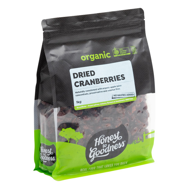 Organic Dried Cranberries 1KG 2