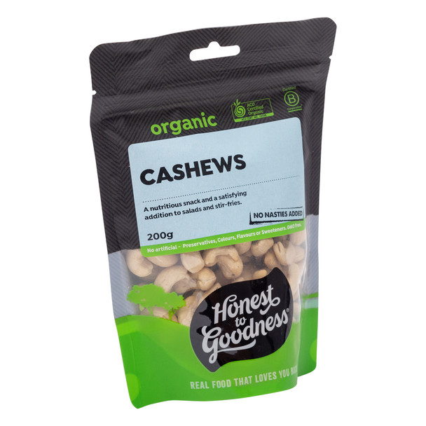 Honest to Goodness Organic Cashews 200g 2