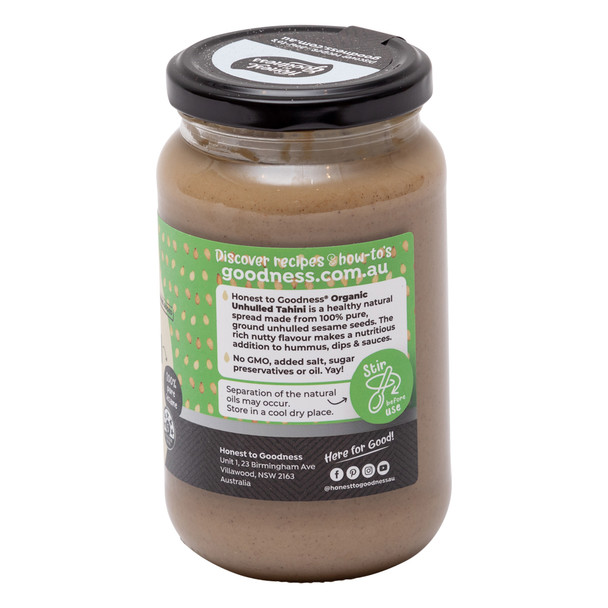 Organic Unhulled Tahini 375g 3