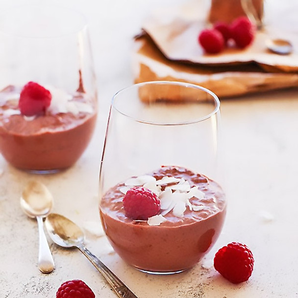 Chocolate & Raspberry Chia Pudding 1