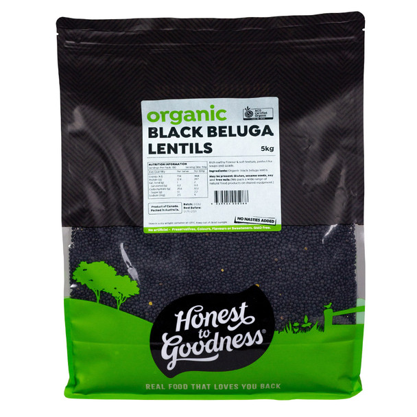 Organic Black Beluga Lentils 5KG 1