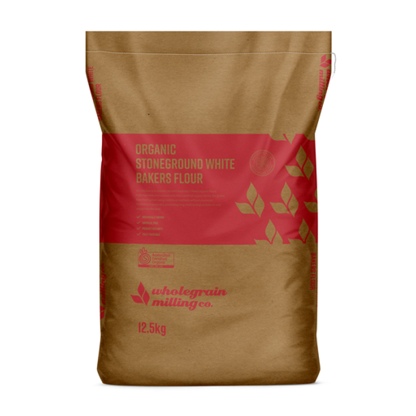 Organic Stoneground White Bakers Flour 12.5KG 2