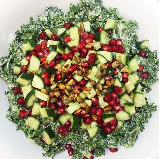 Kale Salad with Tahini Grapefruit Dressing & Tamari Pepitas Kale Salad with Tahini Grapefruit Dressing & Tamari Pepitas