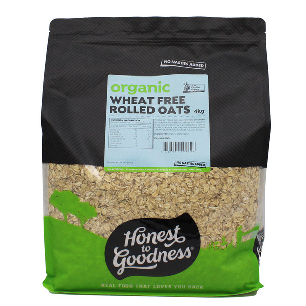 Organic Wheat Free Rolled Oats 4KG | Honest to Goodness