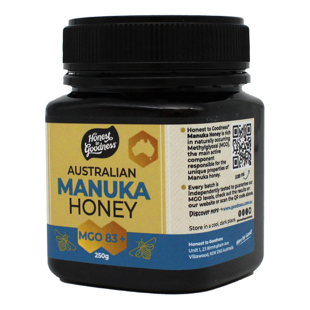 Australian Manuka Honey MGO 83+ 250g| Honest to Goodness | Bioactive