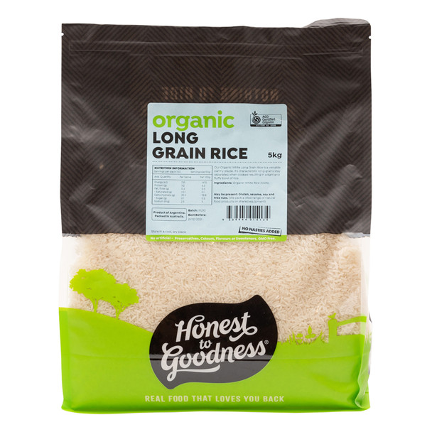 Organic White Long Grain Rice 5KG