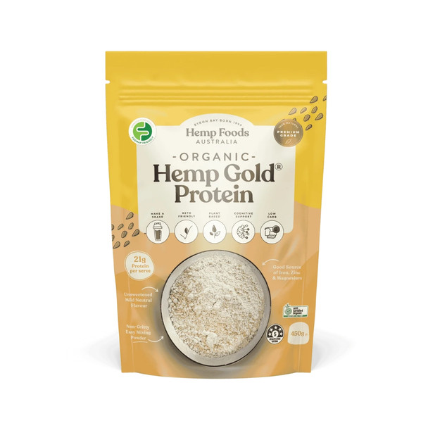 Organic Hemp Gold Protein Powder 450g | Honest to Goodness  Organic Hemp Gold Protein Powder 450g | Honest to Goodness