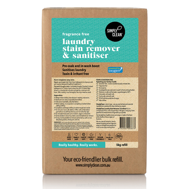 Fragrance Free Laundry Stain Remover & Sanitiser Box 5KG 1