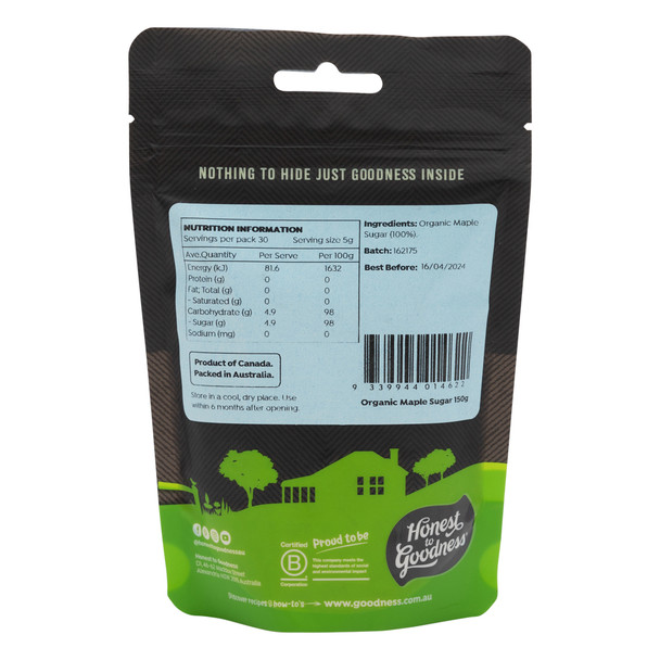 Organic Maple Sugar 150g 4