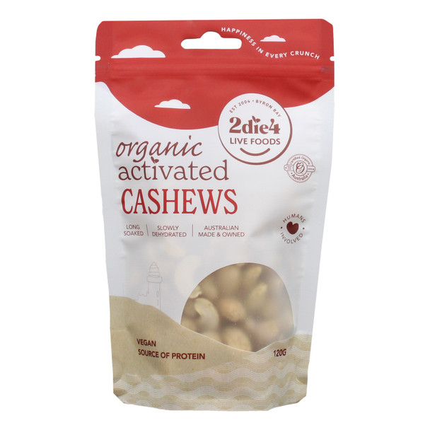 Activated Organic Cashews 120g Front | Honest to Goodness