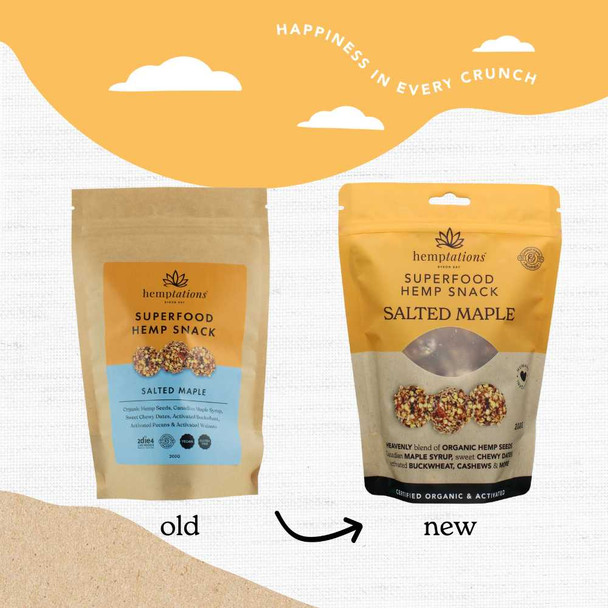 Activated Organic Hemptations Salted Maple 200g Old vs New | Honest to Goodness