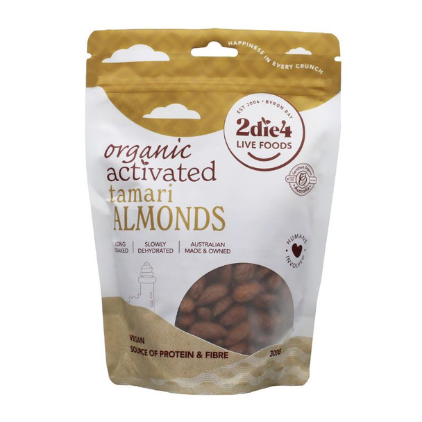 Activated Organic Tamari Almonds 300g Front | Honest to Goodness