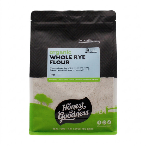 Organic Whole Rye Flour 1KG | Honest to Goodness