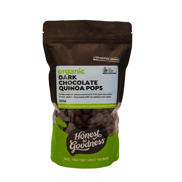 Organic Dark Chocolate Quinoa Pops 350g 1