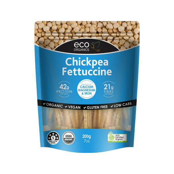 Organic Chickpea Fettuccine 200g Front | Honest to Goodness