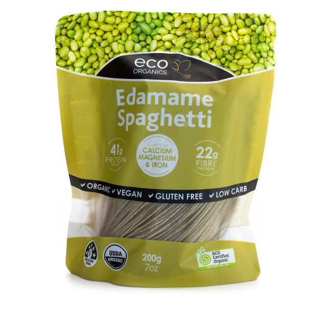 Organic Edamame Spaghetti 200g Front | Honest to Goodness