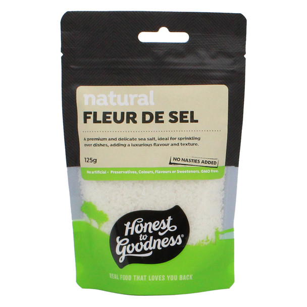 Fleur de Sel de Guerande Salt 125G Front | Honest to Goodness