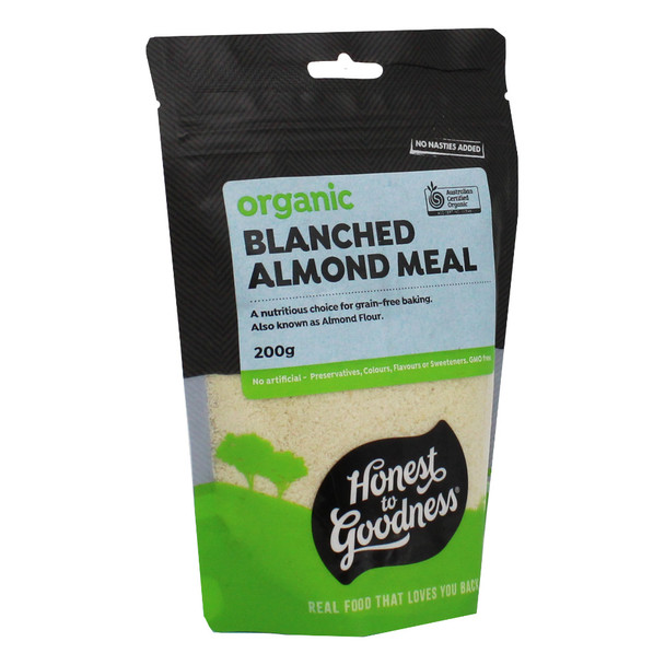 Organic Blanched Almond Meal 200g - Side