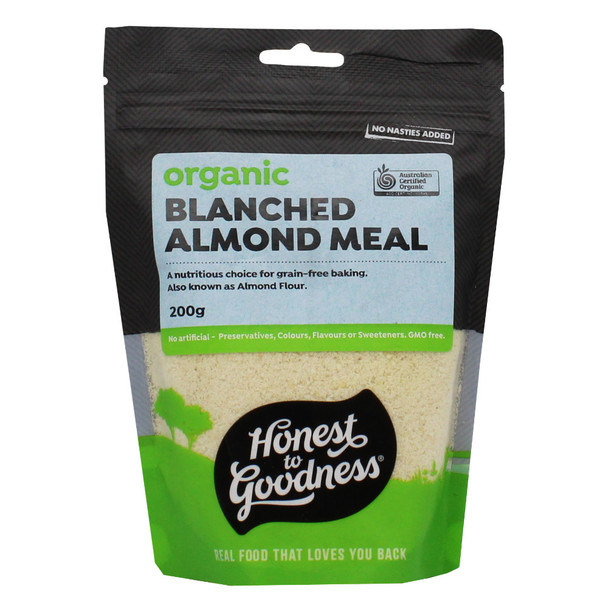 Organic Blanched Almond Meal 200g - Front