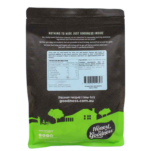 Organic Raw Macadamia Nuts - Style 4 - 700g