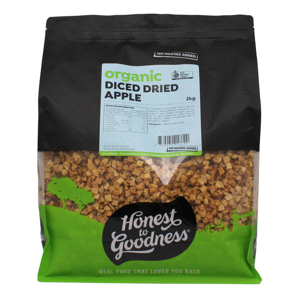 Organic Diced Dried Apple 2KG