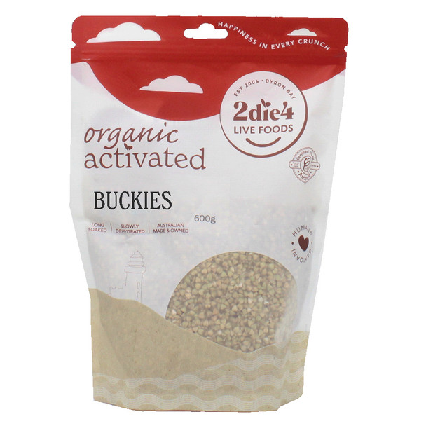 Activated Organic Buckies 600g Front | Honest to Goodness