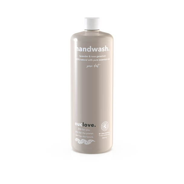 Euclove Hand Wash Lavender & Rose Geranium Refill 1L | Honest to Goodness
