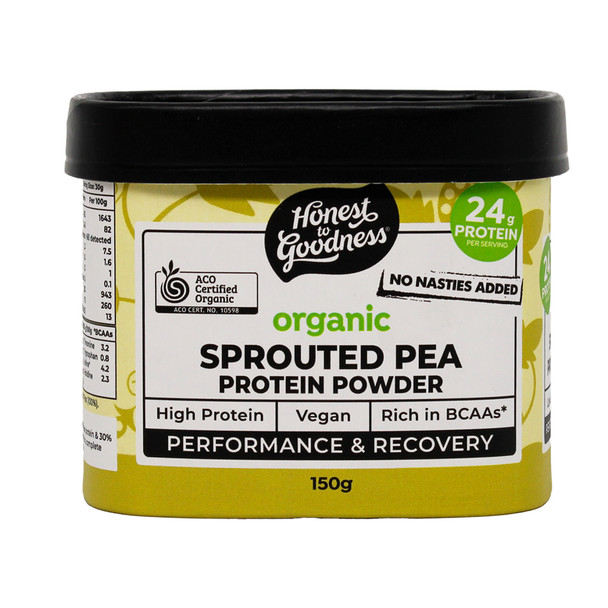 Organic Sprouted Pea Protein Powder 150g | Honest to Goodness