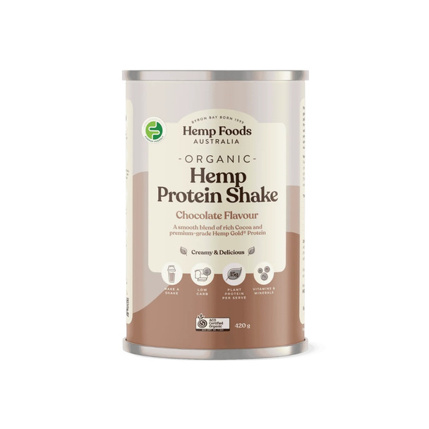 Organic Hemp Protein Shake - Chocolate 420g | Honest to Goodness