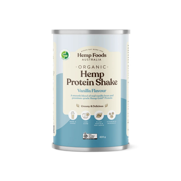 Organic Hemp Protein Shake - Vanilla 420g | Honest to Goodness Organic Hemp Protein Shake - Vanilla 420g | Honest to Goodness