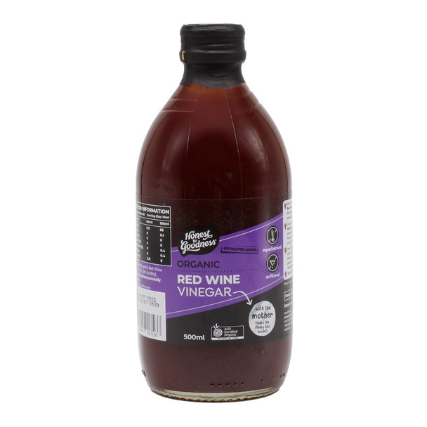Organic Red Wine Vinegar 500ml | Honest to Goodness
