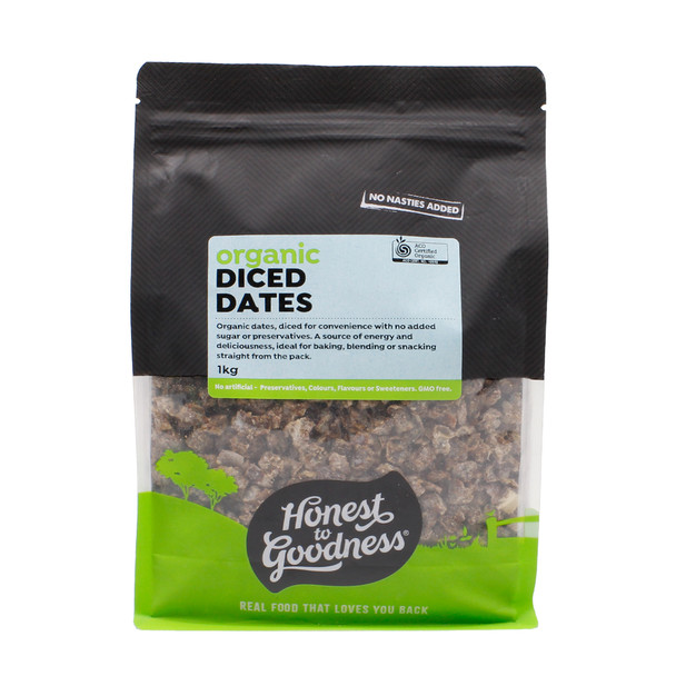Organic Diced Dates 1KG | Honest to Goodness