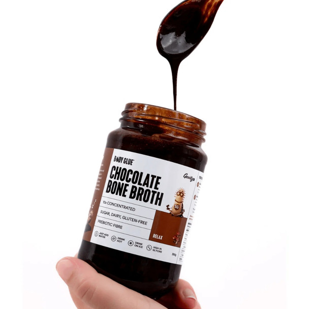 Body Glue Chocolate Bone Broth - Relax 390g | Honest to Goodness