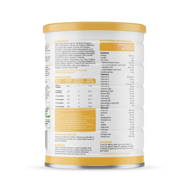 Sprout Organic Infant Formula - Tin 700g | Honest to Goodness