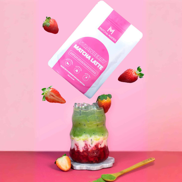 Matcha Maiden Strawberry Matcha Latte 150g | Honest to Goodness