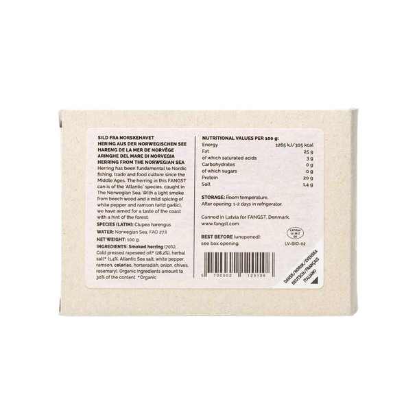 Fangst Sild No.1 Norwegian Sea Herring Smoked 100g | Honest to Goodness