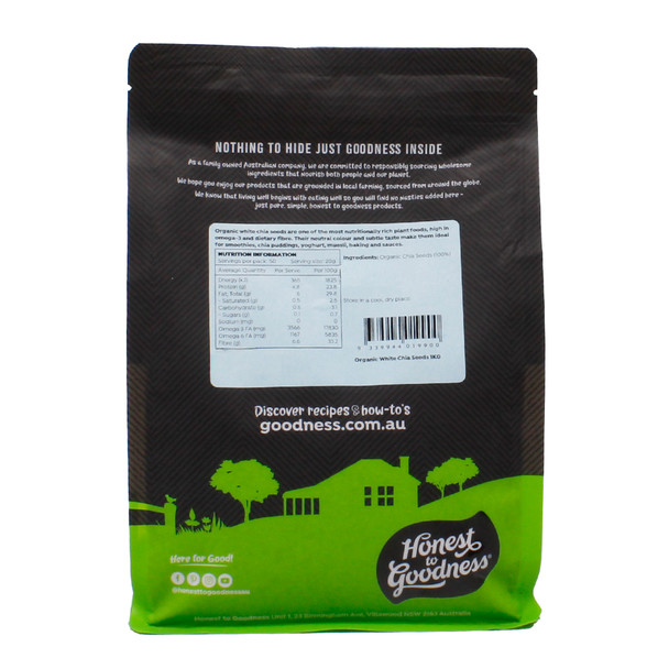 Organic White Chia Seeds | Honest to Goodness