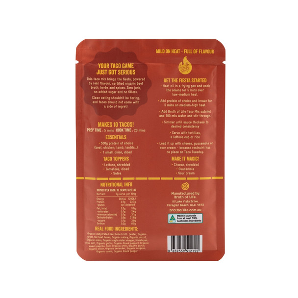 Organic Taco Spice Mix 30g | Honest to Goodness