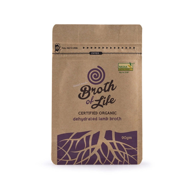 Organic Dehydrated Lamb Bone Broth Satchel 90g | Honest to Goodness